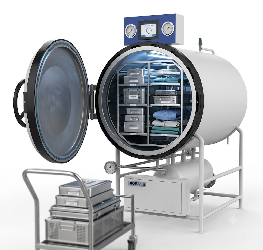 B-Autoclave à pression cylindrique horizontal