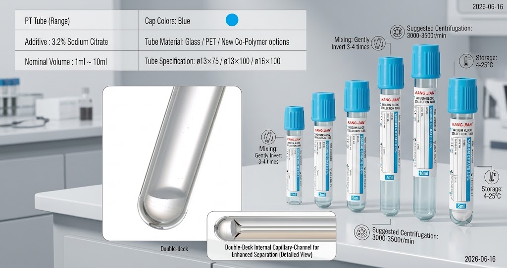 C-Tube citrate sodium 4ml PET bleu