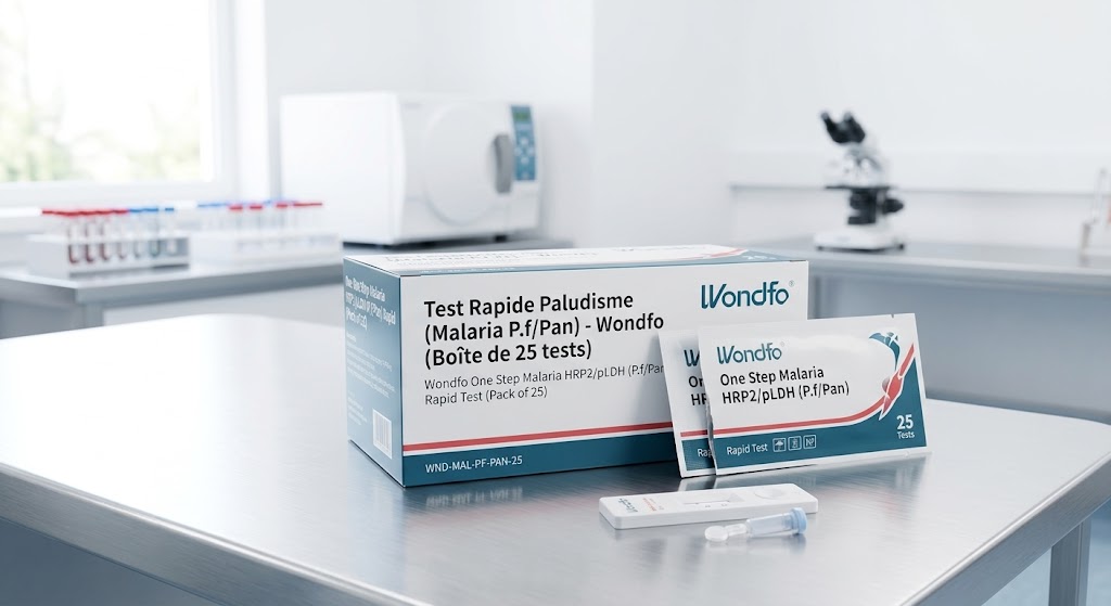 Test Rapide Paludisme (Malaria P.f/Pan) - Wondfo (Boîte de 25 tests)