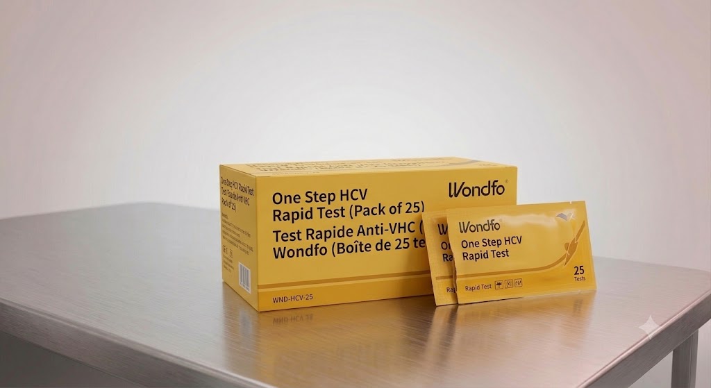 Test Rapide Anti-VHC (Hépatite C) - Wondfo (Boîte de 25 tests)