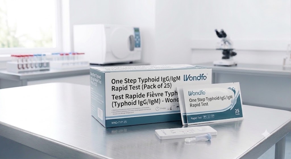 Test Rapide Fièvre Typhoïde (Typhoid IgG/IgM) - Wondfo (Boîte de 25 tests)