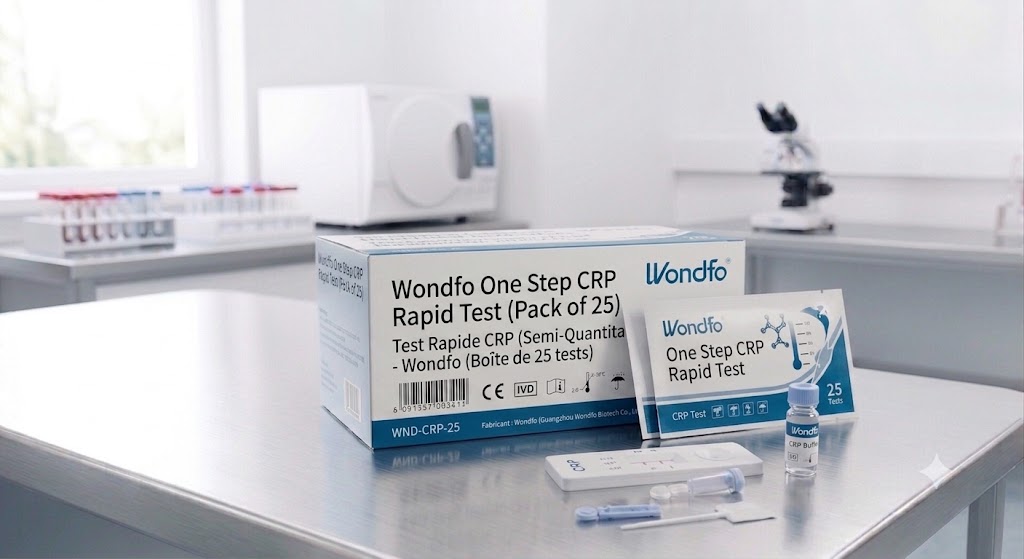 Test Rapide CRP (Semi-Quantitatif / Quantitatif) - Wondfo (Boîte de 25 tests)