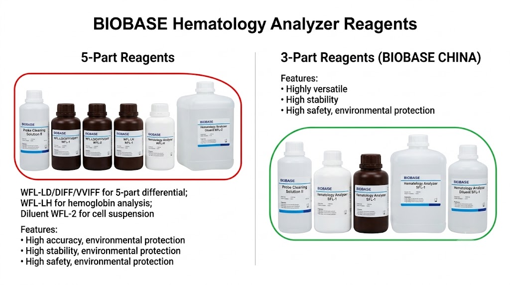 B-Réactifs pour Automates d'Hématologie 5-Part (Série WFL) - BIOBASE